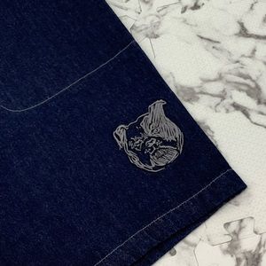 Blue Cotton Bulldog Shorts